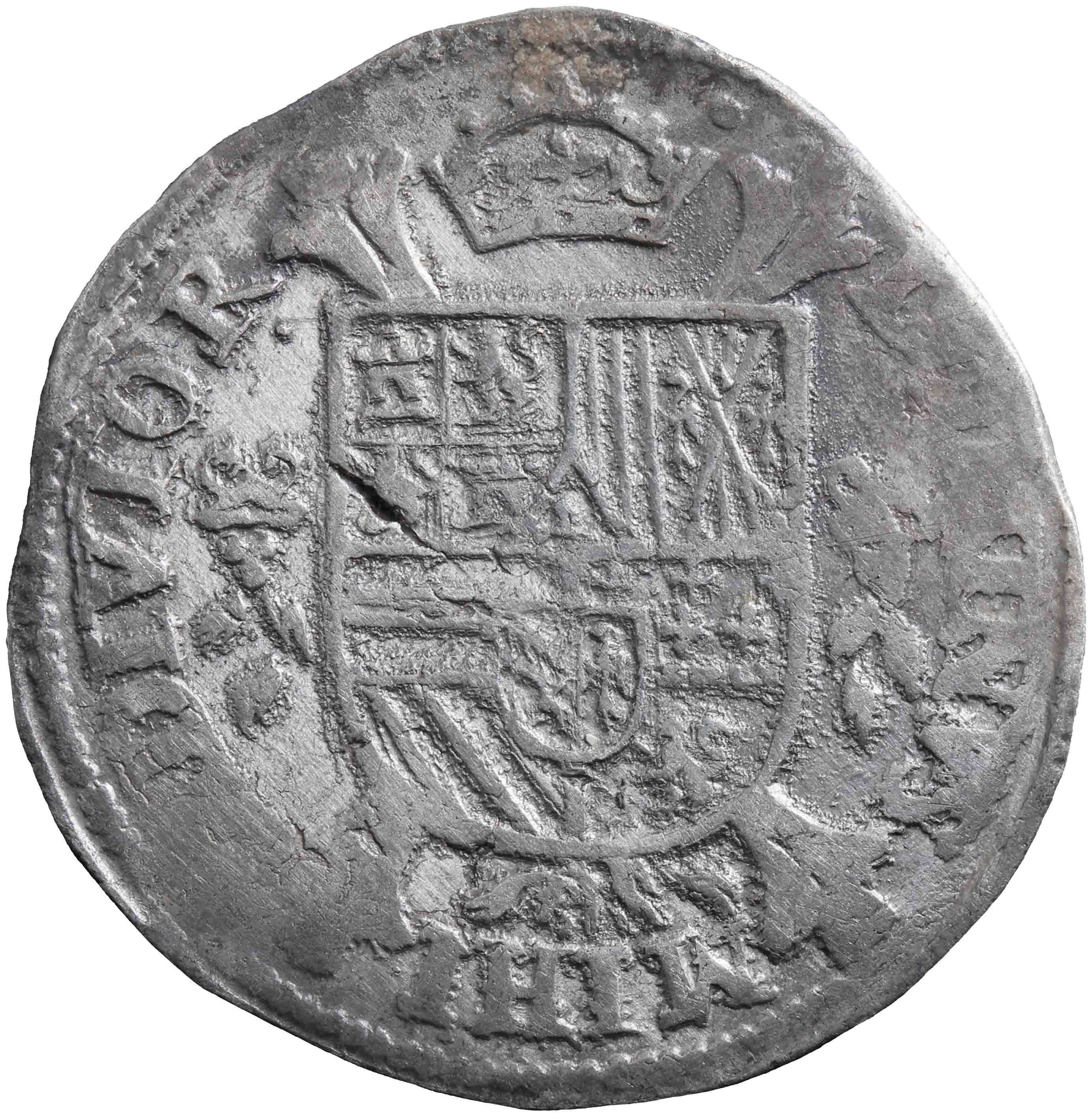 Afbeelding van de keerzijde. vijfde Philipsdaalder. Inventarisnummer:VO-00370