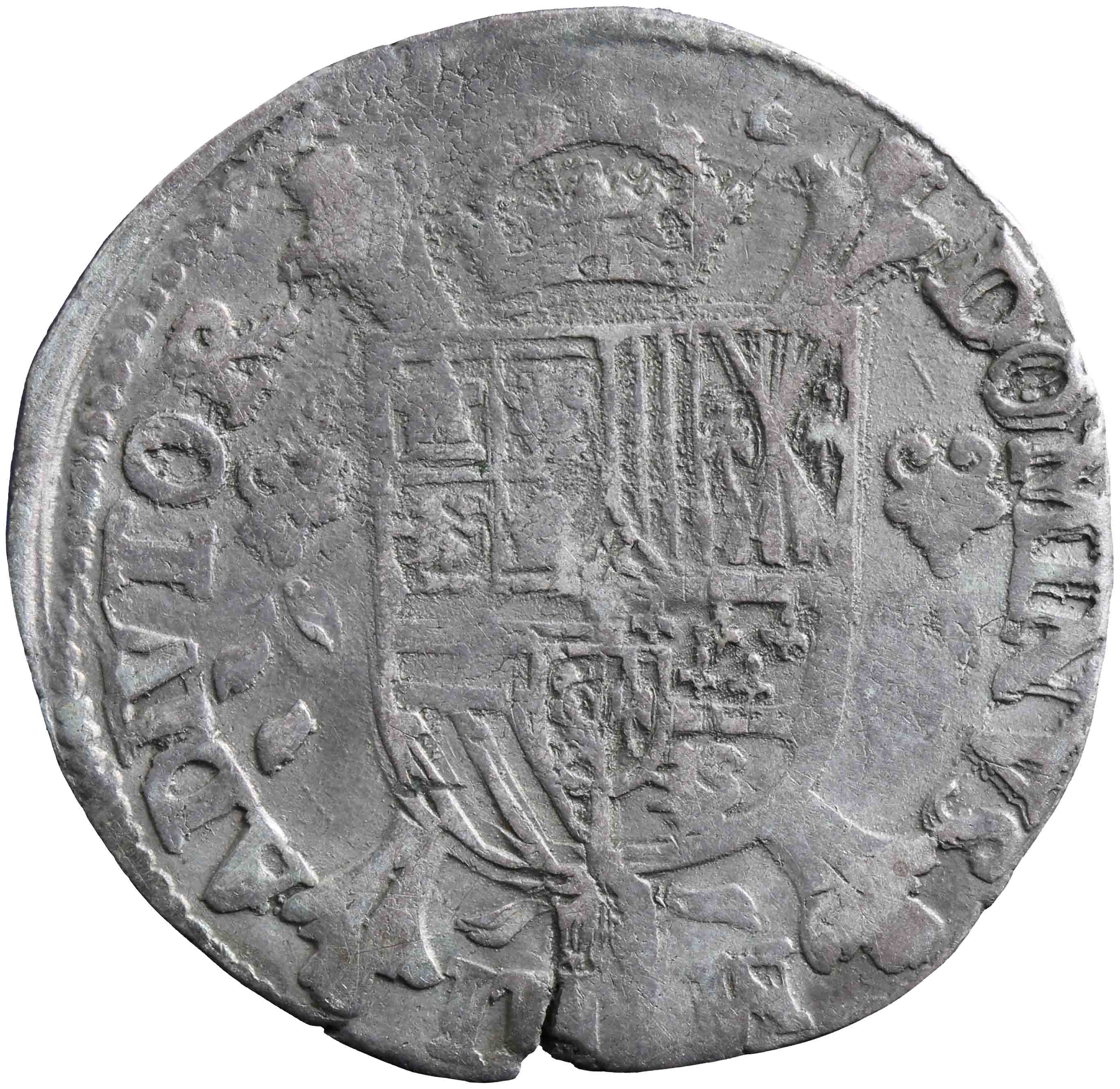 Afbeelding van de keerzijde. vijfde Philipsdaalder. Inventarisnummer:VO-00371