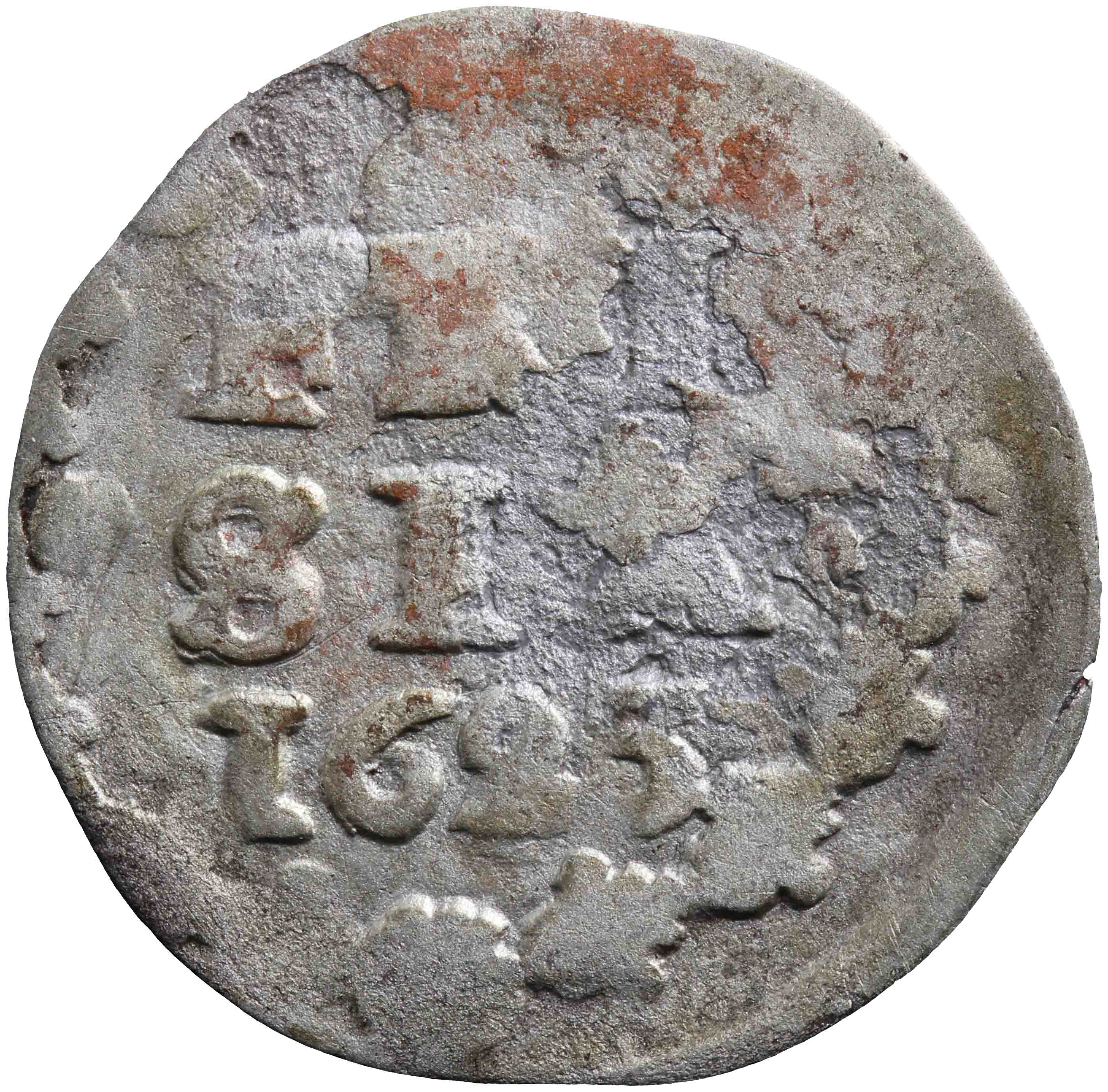 Afbeelding van de keerzijde. pijl of bezemstuiver. Inventarisnummer:VO-00375