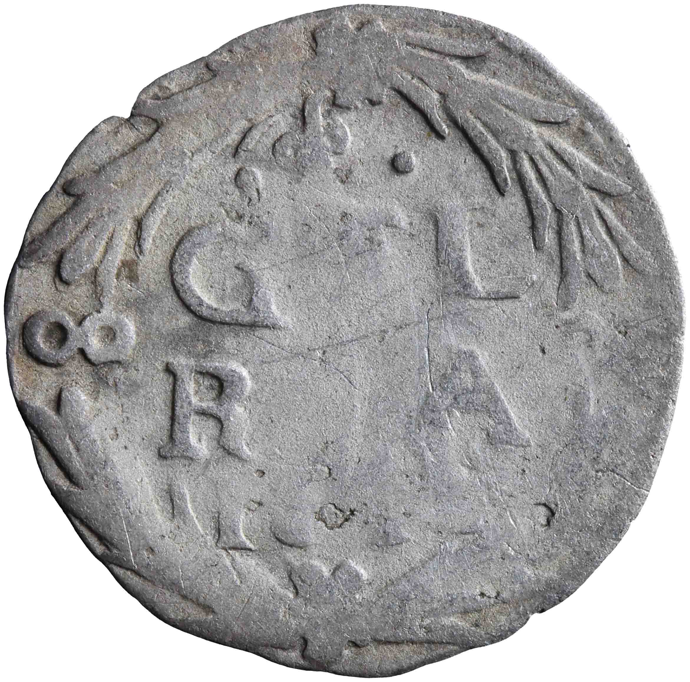 Afbeelding van de keerzijde. stuiver. Inventarisnummer:VO-00381