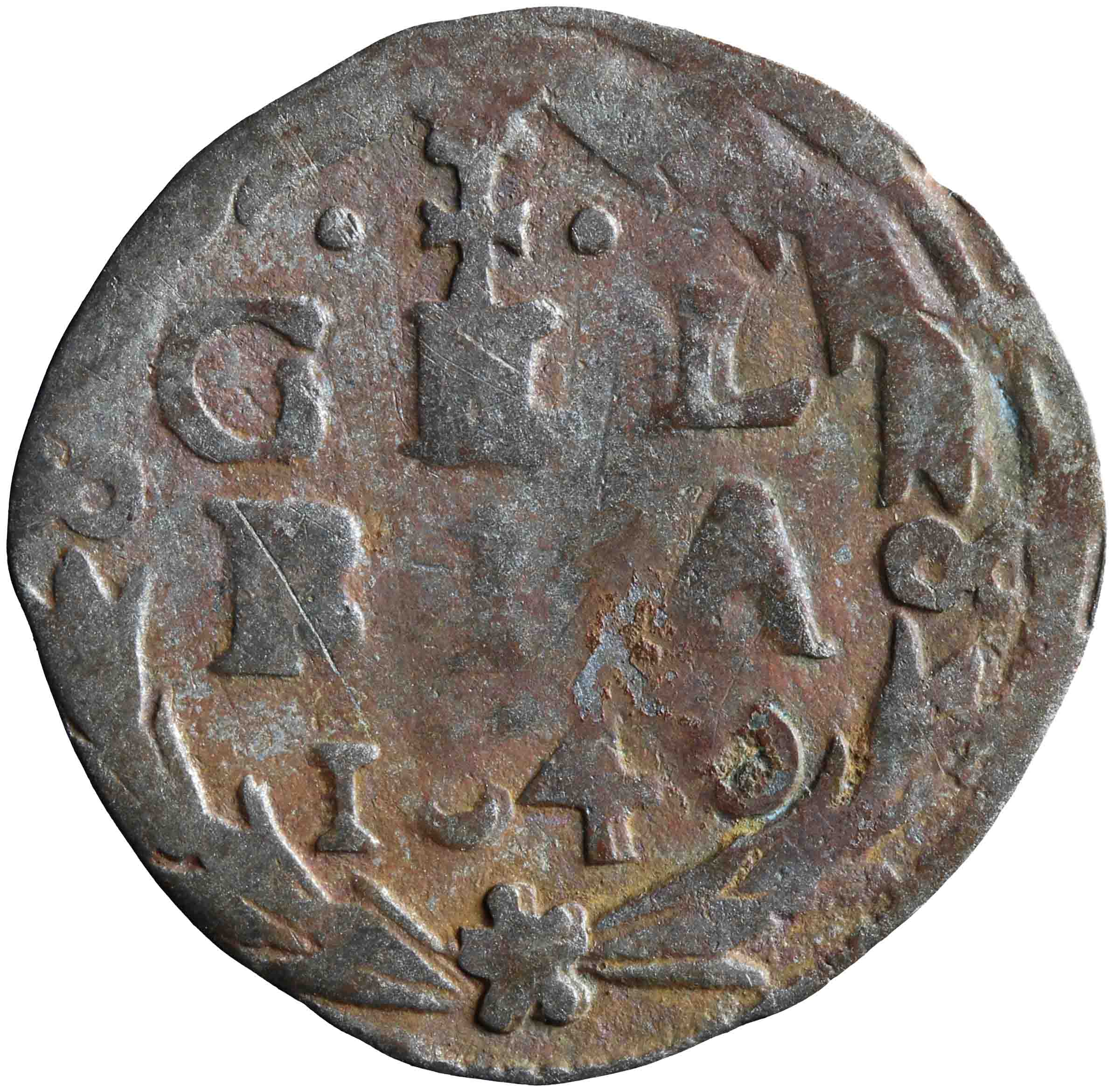 Afbeelding van de keerzijde. stuiver. Inventarisnummer:VO-00384