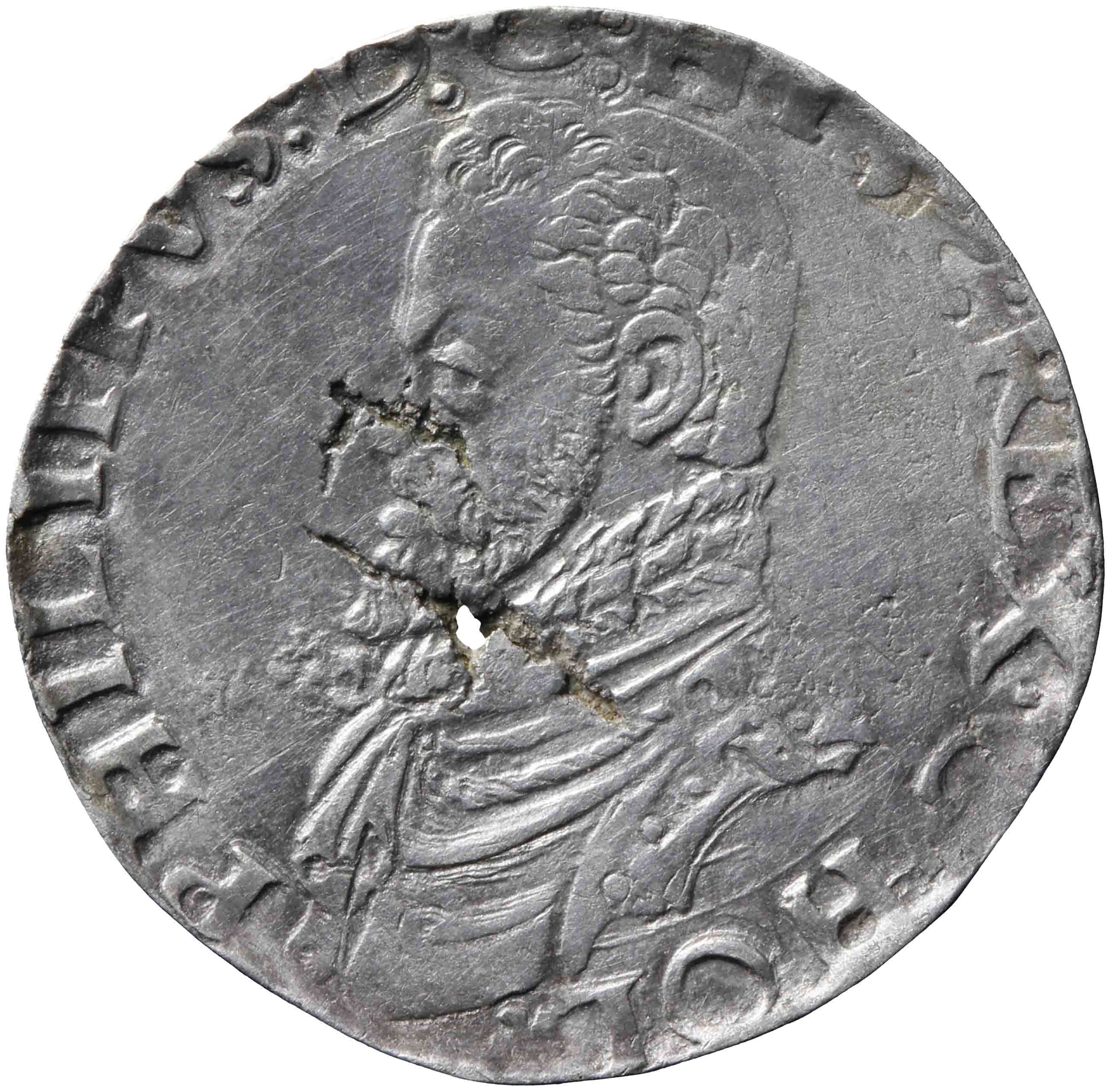 Afbeelding van de voorzijde. vijfde Philipsdaalder. Inventarisnummer:VO-00388