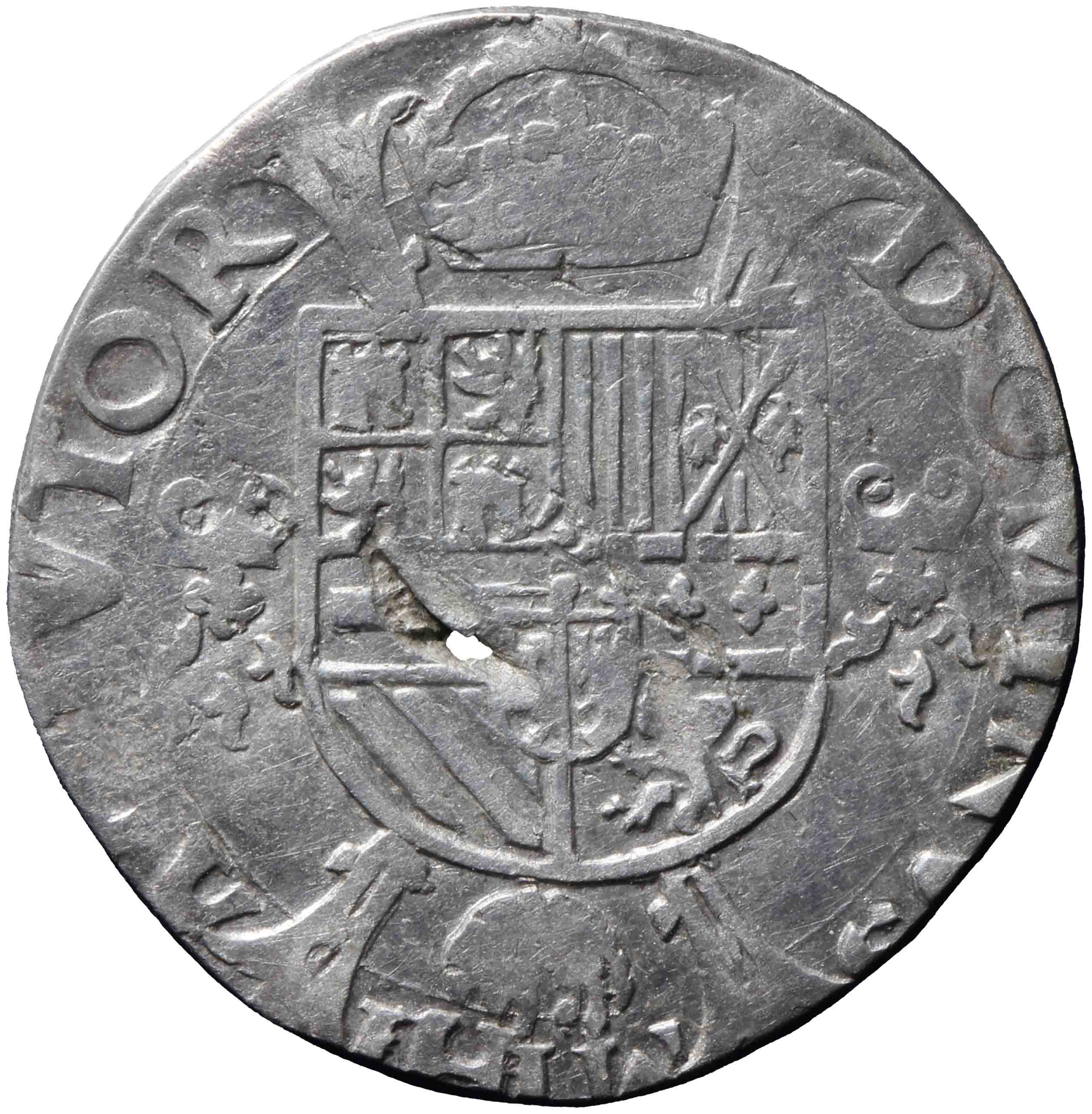 Afbeelding van de keerzijde. vijfde Philipsdaalder. Inventarisnummer:VO-00388