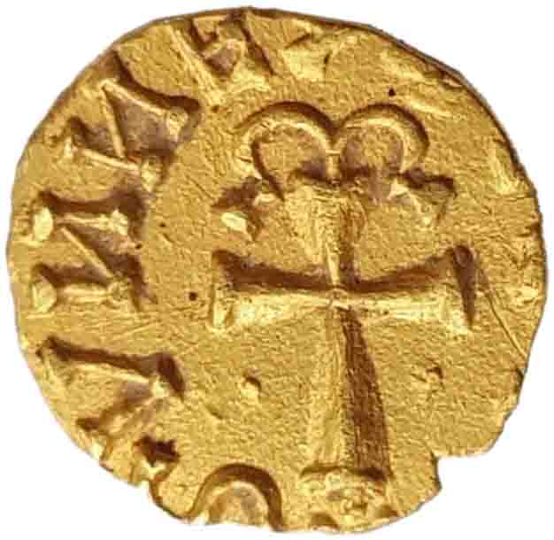 Afbeelding van de keerzijde. tremissis. Inventarisnummer:1146874