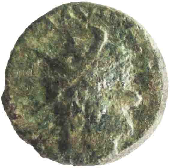 Afbeelding van de voorzijde. antoninianus. Inventarisnummer:1154693