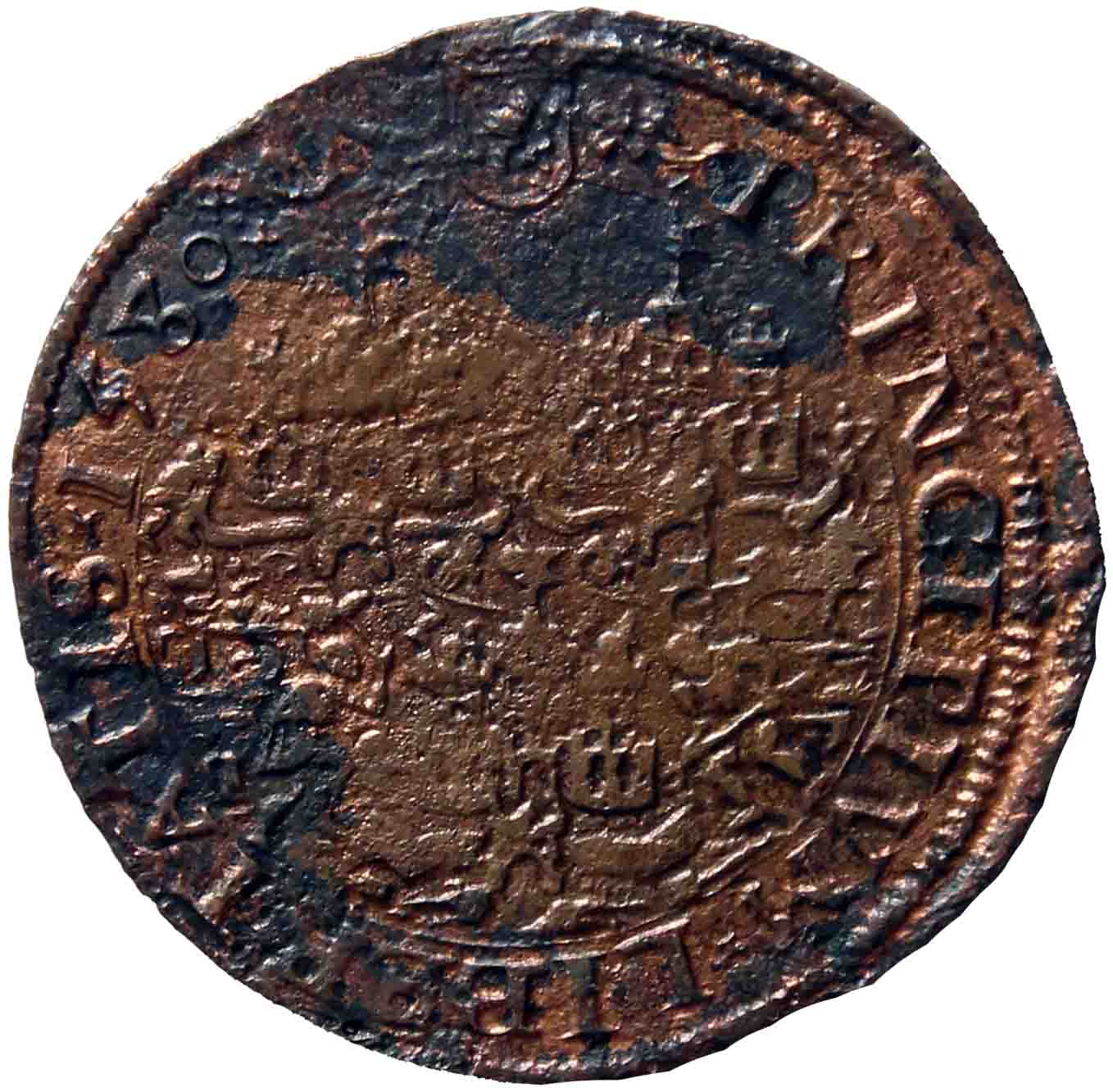 Afbeelding van de keerzijde. (rekenpenning). Inventarisnummer:1156790