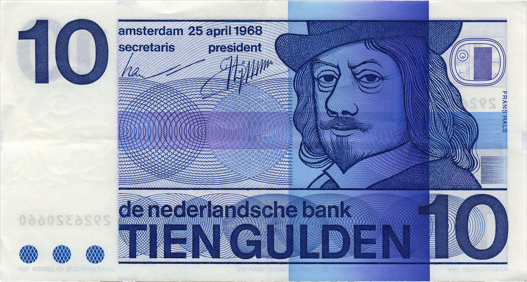 Frans Hals 10 gulden biljet